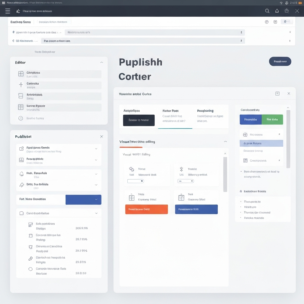Modern editorial interface for content creators