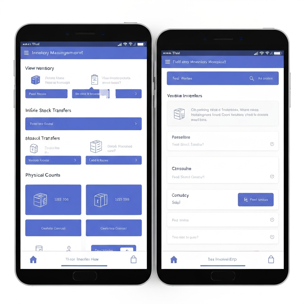 Mobile ERP application for field workers